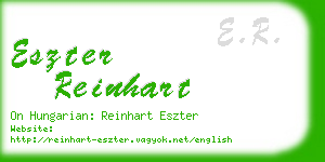 eszter reinhart business card